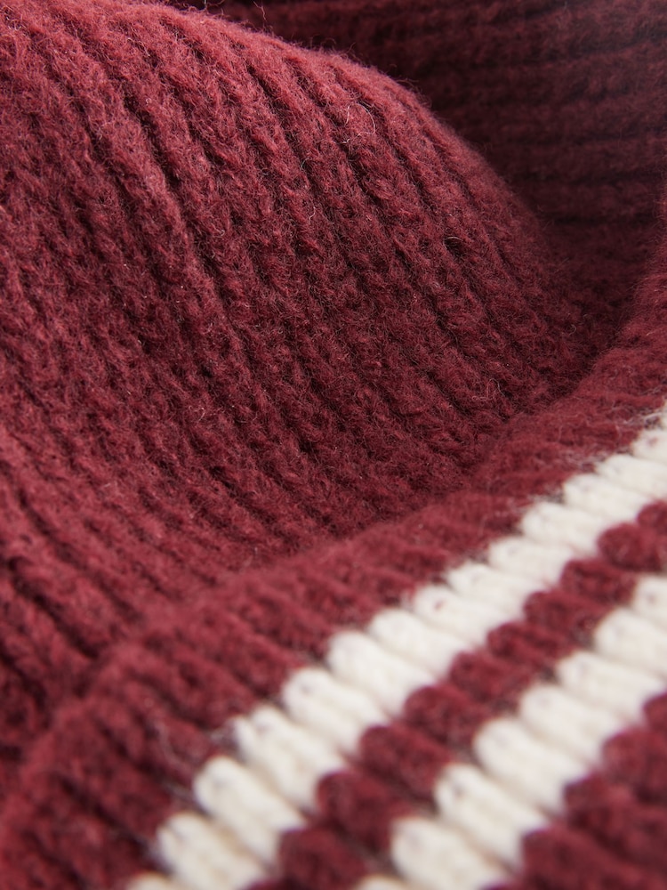 Burgundy Red Collegic Beanie Hat (3mths-16yrs) - Image 5 of 5