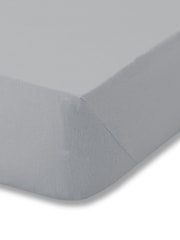 Catherine Lansfield Grey 100% Cotton Fitted Sheet - Image 3 of 3