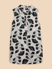 White Stuff Black Sleeveless Evelyn 100% Linen Tunic - Image 5 of 7