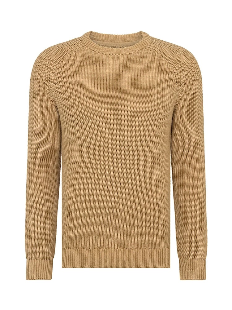Remus Uomo Natural Textured Crew Neck 100% Cotton Jumper - Image 6 of 6 Remus Uomo Natural Textured Crew Neck 100% Cotton Jumper - Image 6 of 6