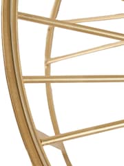 Pacific Gold Liberty Glass and Gold Metal Round Coffee Table - Image 3 of 5