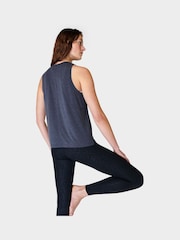 Sweaty Betty Navy Blue Soft Flow Studio Tank - Image 4 of 7
