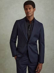Reiss Bright Blue Destiny Wool Single Breasted Blazer - Image 1 of 7