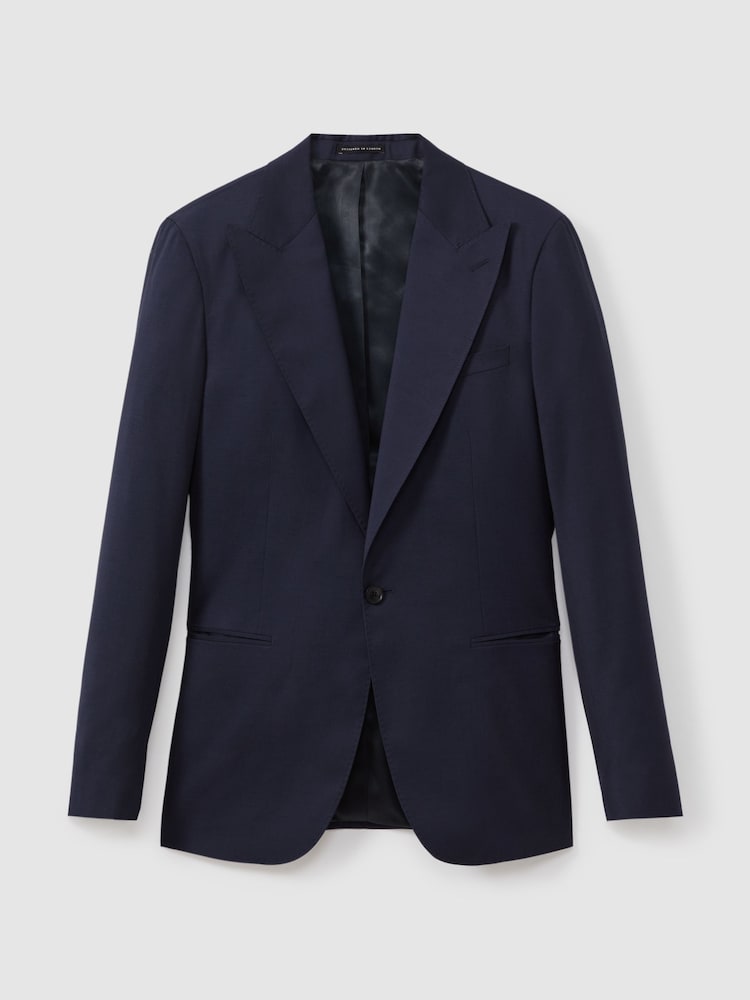 Reiss Bright Blue Destiny Wool Single Breasted Blazer - Image 2 of 7