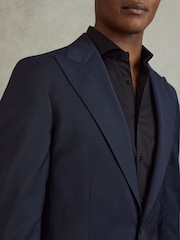 Reiss Bright Blue Destiny Wool Single Breasted Blazer - Image 4 of 7