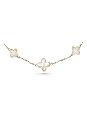 Beaverbrooks 9ct Gold Mother of Pearl Clover Bracelet - Image 3 of 6