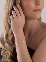 Beaverbrooks 9ct Gold Mother of Pearl Clover Bracelet - Image 4 of 6