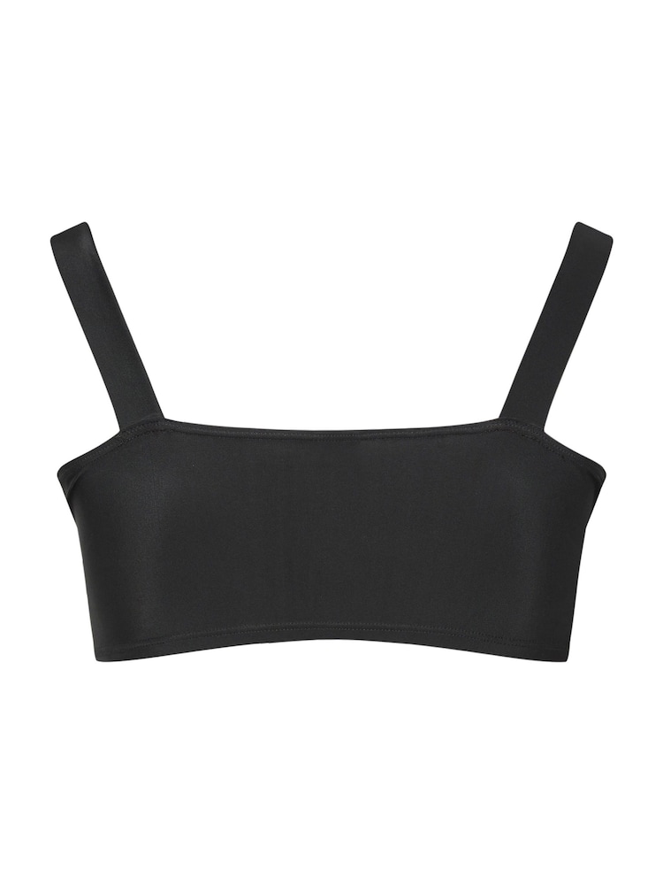 Yours Curve Black Chain Detail Bikini Top - Image 6 of 6