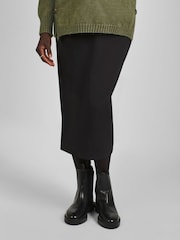 JoJo Maman Bébé Black Maternity Drawstring Midi Skirt - Image 1 of 4