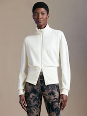 Sweaty Betty Lily White After Class Zip Up Top - Image 1 of 8