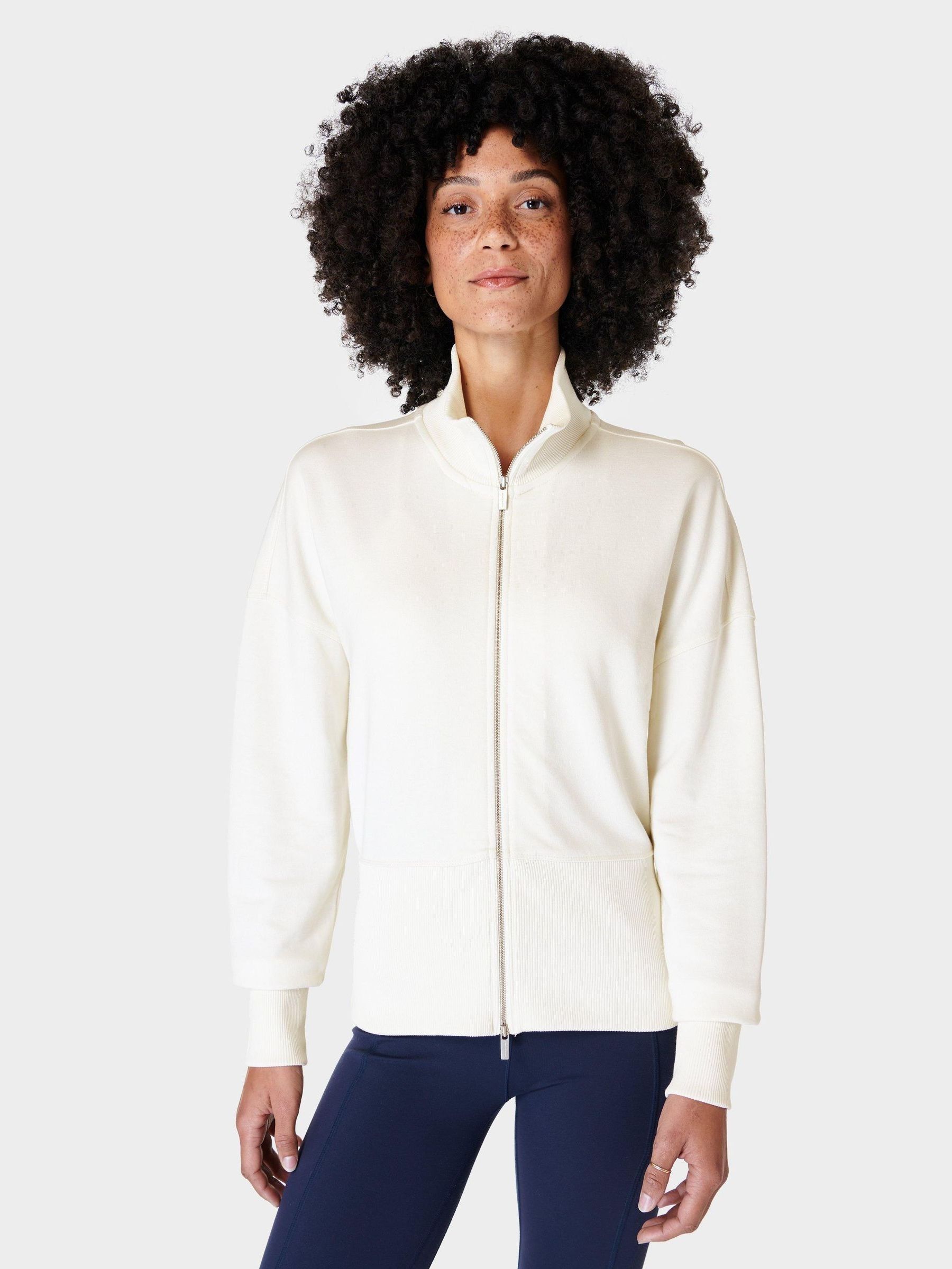 Buy Sweaty Betty Lily White After Class Zip Up Top from Next South