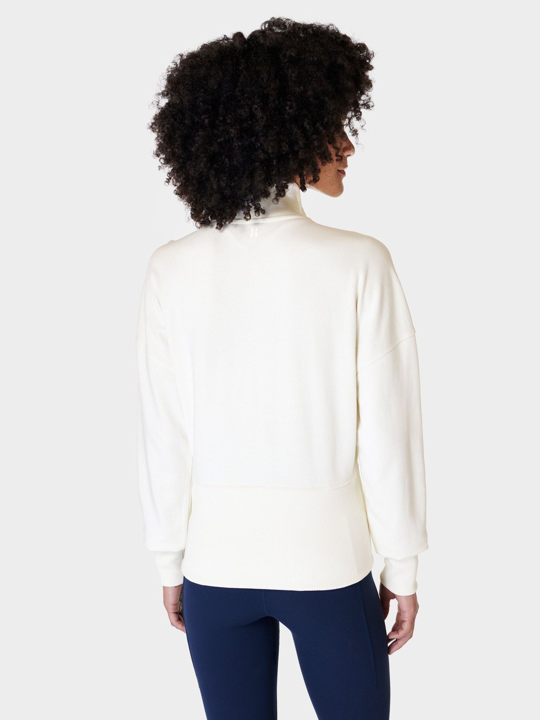 Buy Sweaty Betty Lily White After Class Zip Up Top from the Next
