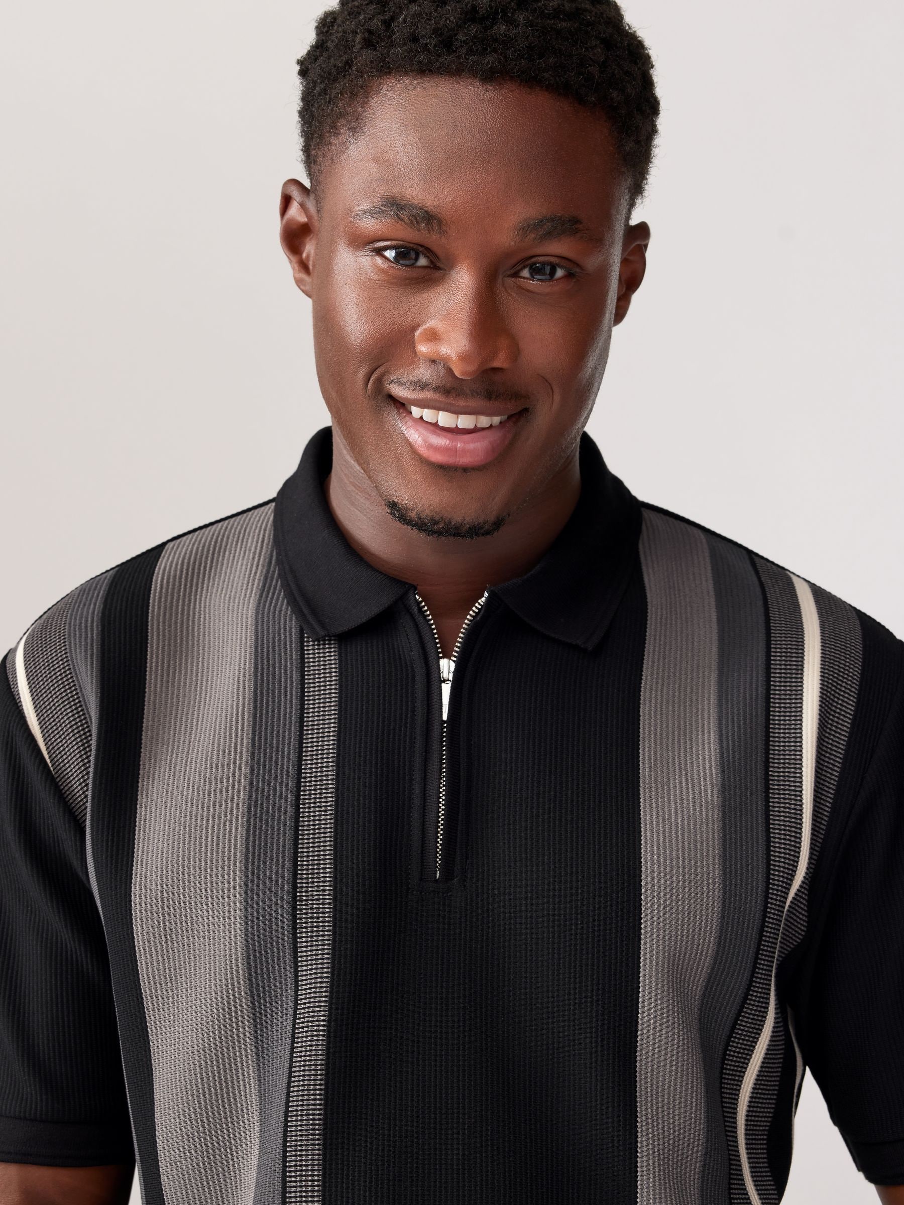 Polo Ralph Lauren Classic Fit Black & White Striped Button