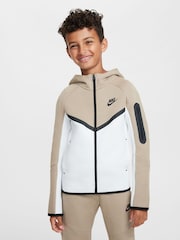 БежевыйБелый - Толстовка с капюшоном Nike BeigeWhite Tech Fleece Zip Up - Изображение 1 из 8