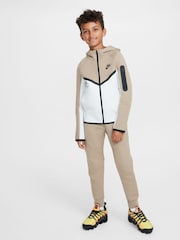 БежевыйБелый - Толстовка с капюшоном Nike BeigeWhite Tech Fleece Zip Up - Изображение 3 из 8