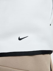 БежевыйБелый - Толстовка с капюшоном Nike BeigeWhite Tech Fleece Zip Up - Изображение 8 из 8