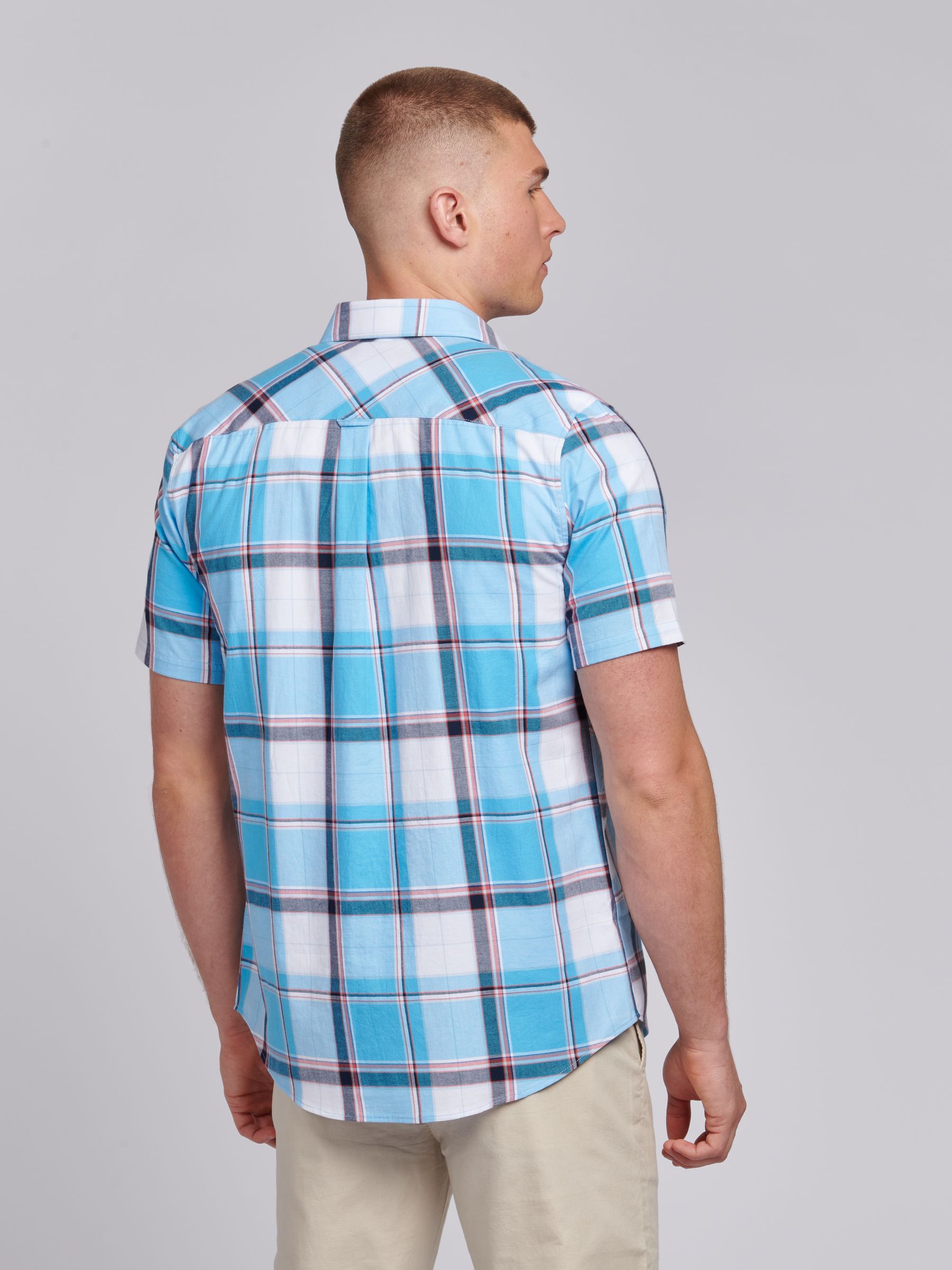 Buy U.S. Polo Assn. Blue Mens Short Sleeve 100% Cotton Check