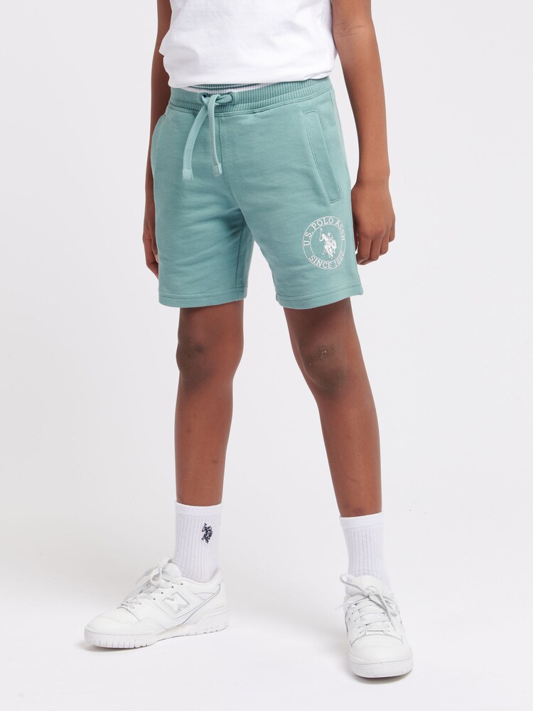 U.S. Polo Assn. Blue Boys 100% Cotton Circle Print Shorts - Image 1 of 7