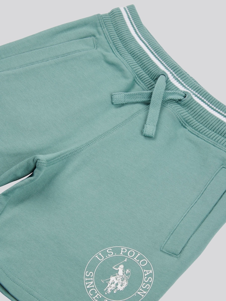 U.S. Polo Assn. Blue Boys 100% Cotton Circle Print Shorts - Image 7 of 7