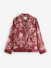 Laura Ashley Burgundy Red Josette Button Through Pyjamas - Image 2 of 7