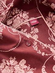Laura Ashley Burgundy Red Josette Button Through Pyjamas - Image 4 of 7