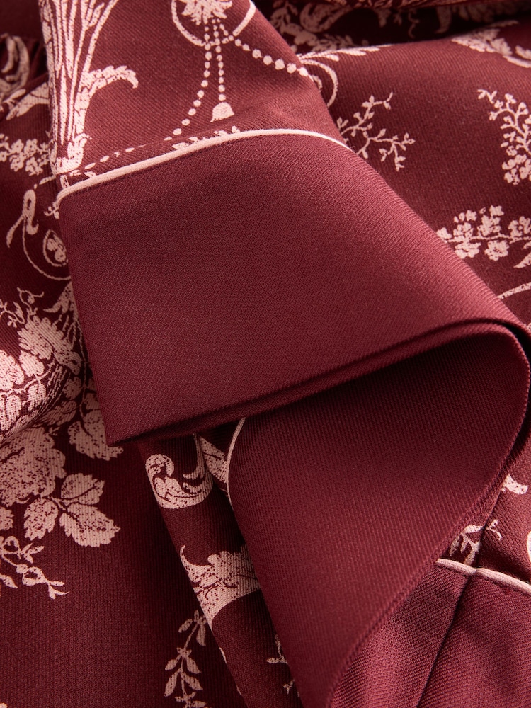 Laura Ashley Burgundy Red Josette Button Through Pyjamas - Image 7 of 7 Laura Ashley Burgundy Red Josette Button Through Pyjamas - Image 7 of 7