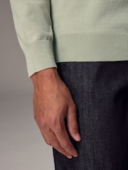 Hellgrün - Langärmeliges Polo-Shirt aus Feinstrick - Bild 4 von 7