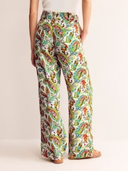 Boden Cream Westbourne Linen Trousers - Image 3 of 5