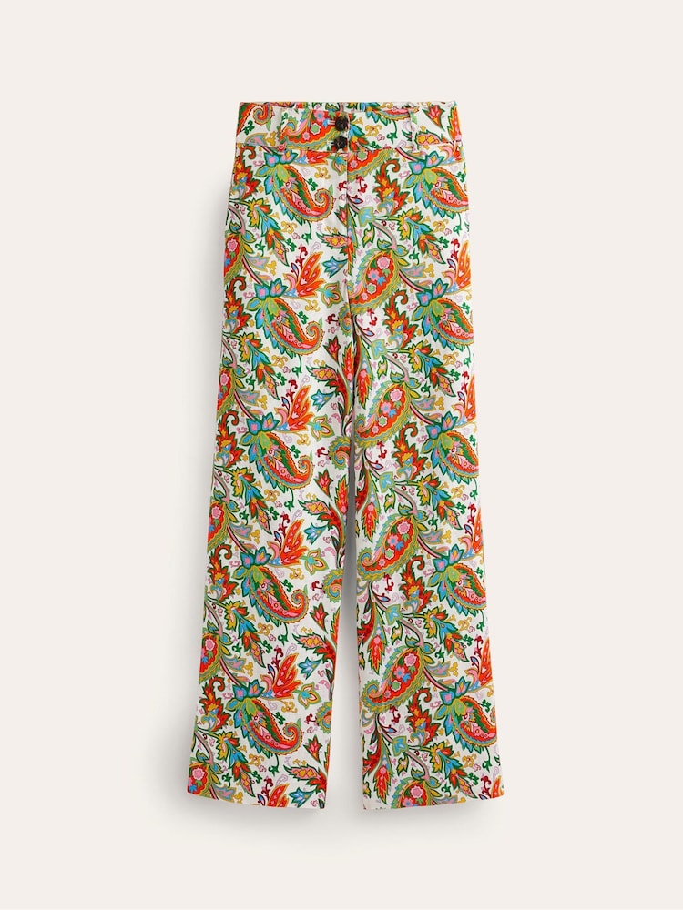 Boden Cream Westbourne Linen Trousers - Image 5 of 5