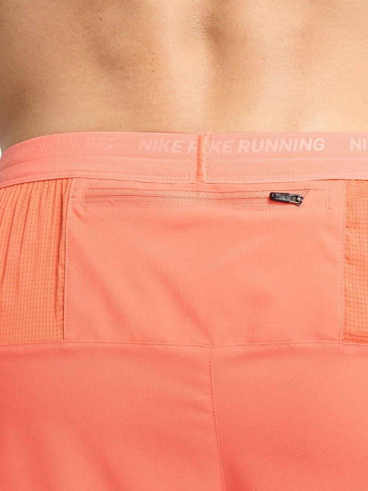 Nike Mango/Black Dri-FIT Stride 7 Inch 2-In-1 Running Shorts - Image 4 of 4