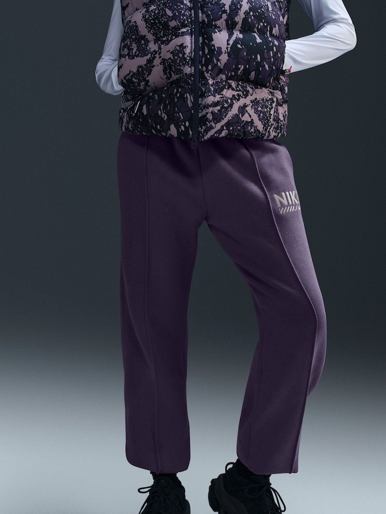Nike Purple Logo Fleece Joggers - Image 1 of 3