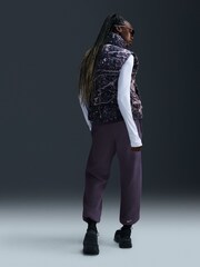 Nike Purple Logo Fleece Joggers - Image 2 of 3