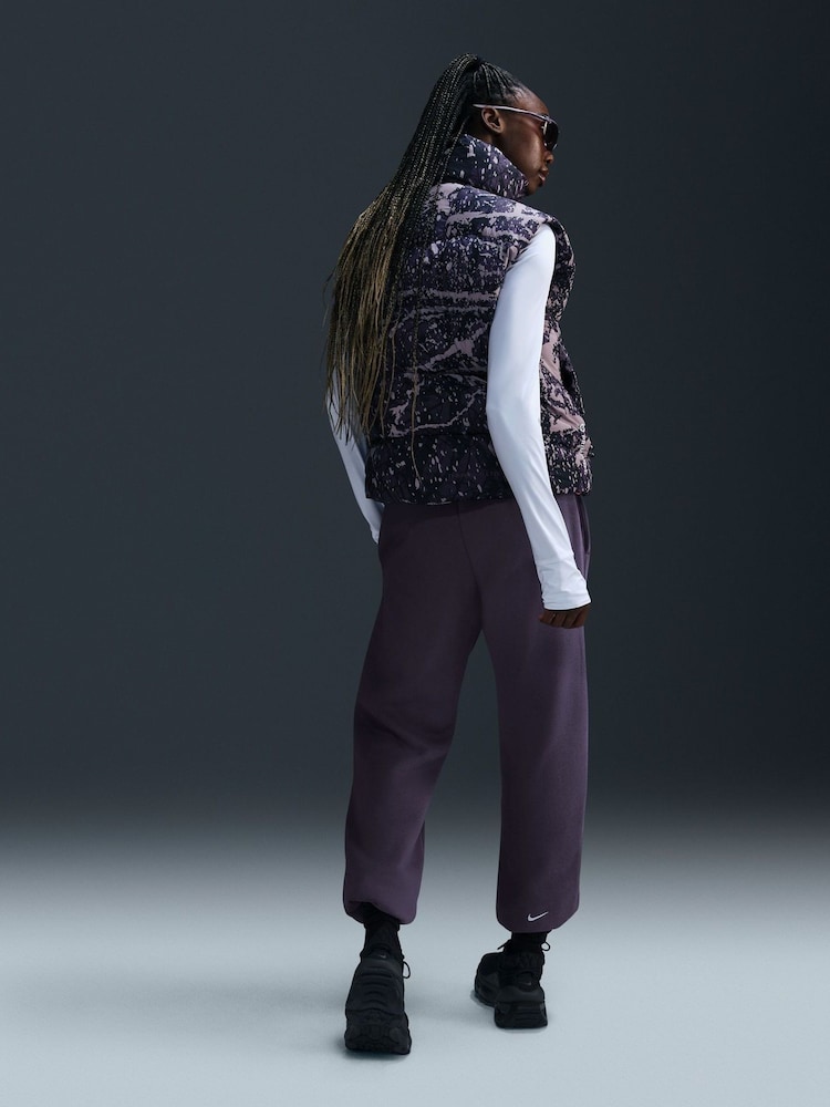 Nike Purple Logo Fleece Joggers - Image 2 of 3