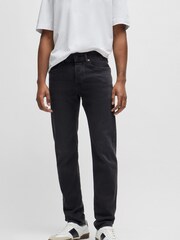 BOSS Black Wash Regular Fit Taper Comfort Stretch Denim Jeans - Image 1 of 4