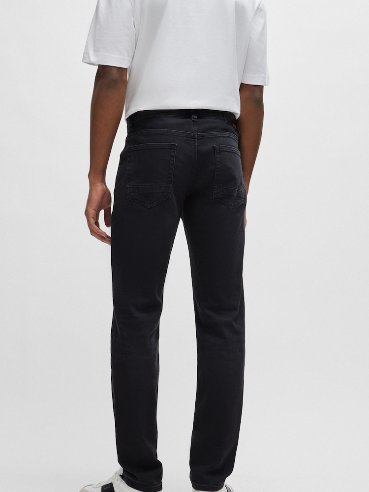 BOSS Black Wash Regular Fit Taper Comfort Stretch Denim Jeans - Image 2 of 4