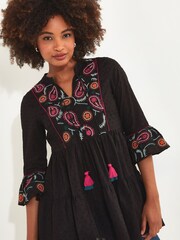 Joe Browns Black Paisley Flare Sleeve Tunic - Image 4 of 5