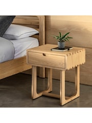 Gallery Home Natural Neston 1 Drawer Bedside Table - Image 2 of 7