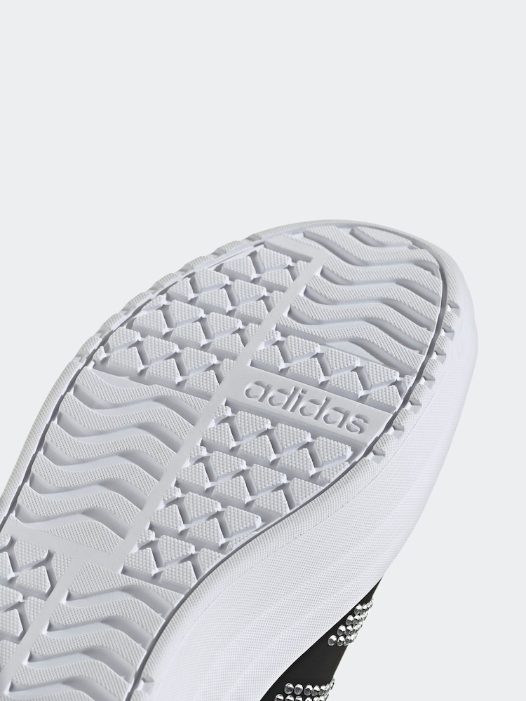 adidas Black/Pink VL Court Bold Trainers - Image 8 of 8