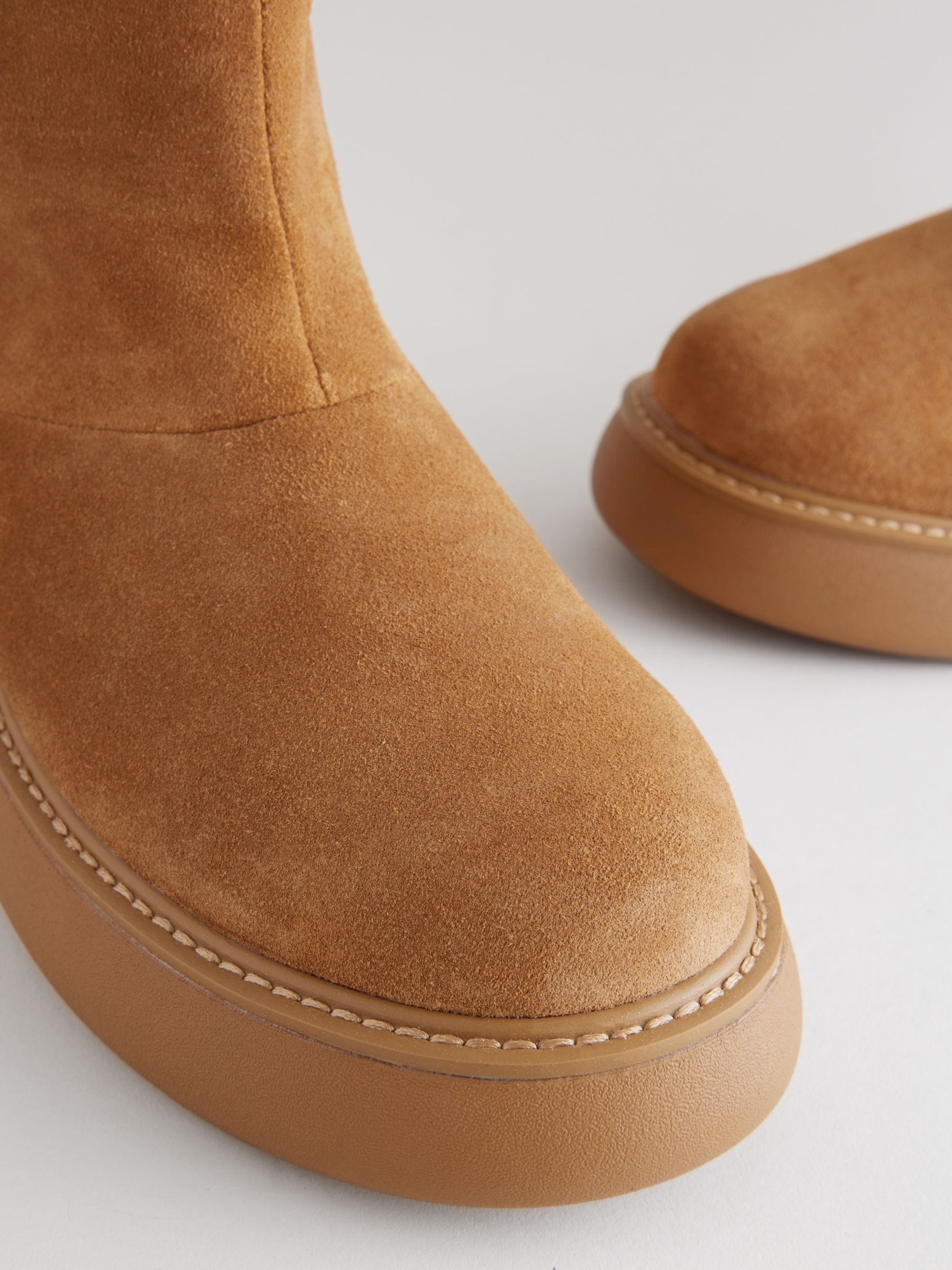 Buy Tan Brown Suede Forever Comfort Faux Fur Lined Ankle Boots from Next Canada