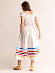 Boden White 100% Cotton Carla Linen Short Dress - Image 2 of 4