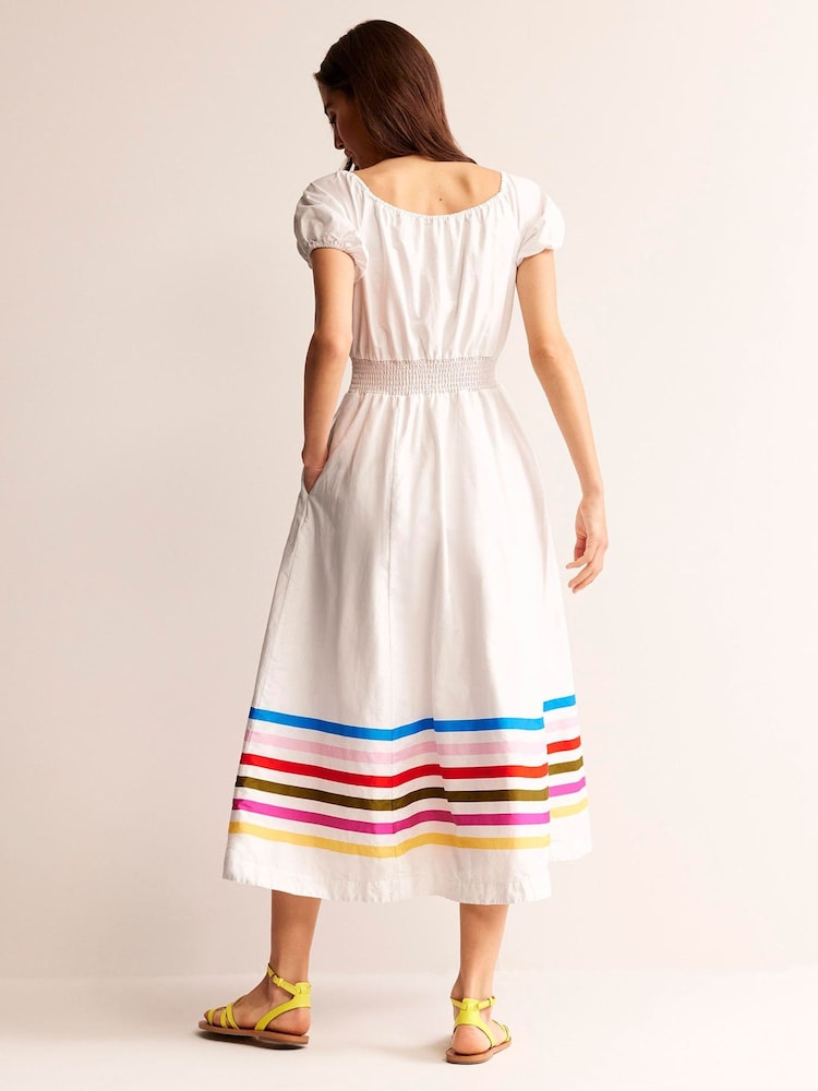 Boden White 100% Cotton Carla Linen Short Dress - Image 2 of 4