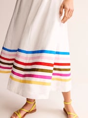 Boden White 100% Cotton Carla Linen Short Dress - Image 4 of 4