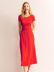 Boden Red Petite Amelie Jersey Midi Dress - Image 1 of 5