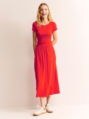 Boden Red Petite Amelie Jersey Midi Dress - Image 2 of 5