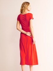 Boden Red Petite Amelie Jersey Midi Dress - Image 4 of 5