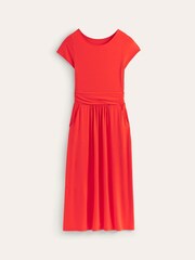 Boden Red Petite Amelie Jersey Midi Dress - Image 5 of 5