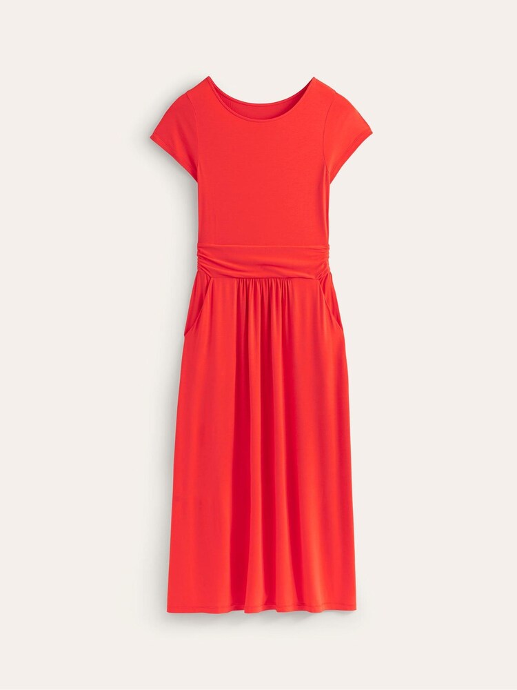 Boden Red Petite Amelie Jersey Midi Dress - Image 5 of 5