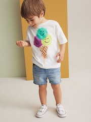 White Ice Cream Short Sleeve Character T-Shirt (3mths-7yrs) - Image 2 of 6