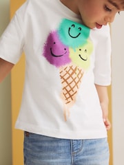White Ice Cream Short Sleeve Character T-Shirt (3mths-7yrs) - Image 3 of 6