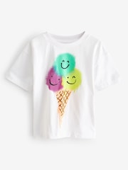 White Ice Cream Short Sleeve Character T-Shirt (3mths-7yrs) - Image 4 of 6